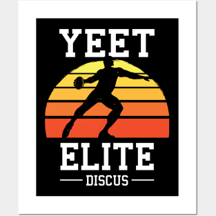 Yeet Elite Discus Athlete Retro Track N Field Athlete Posters and Art